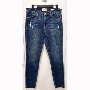 Frame Denim Women's Le Skinny de Jeanne Jeans Grand Street Distressed size 31